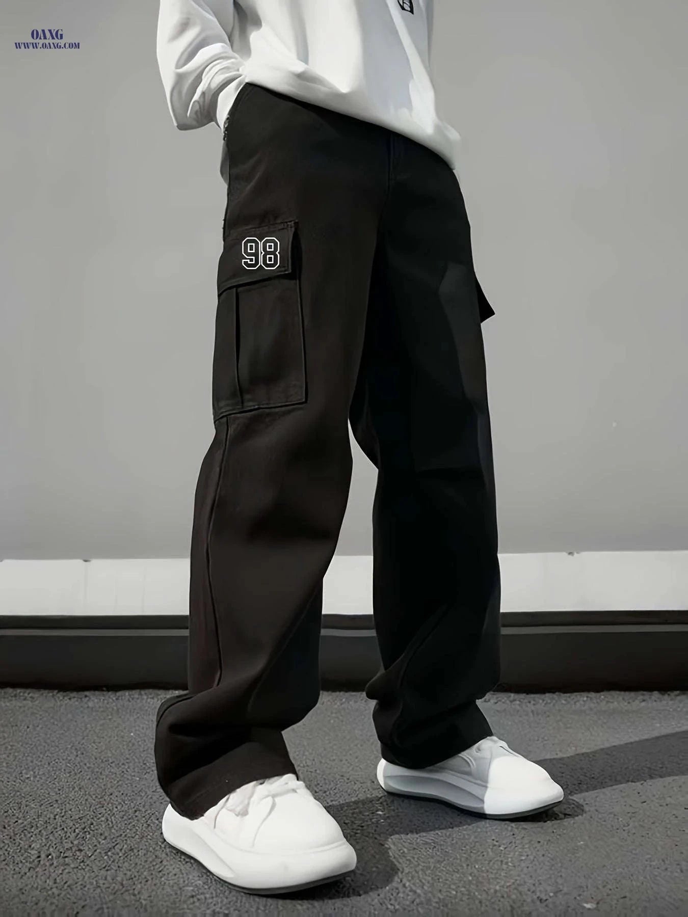Men's Heavy-Duty Cargo Pants - All-Season Utility Workwear Trousers   OAXG 