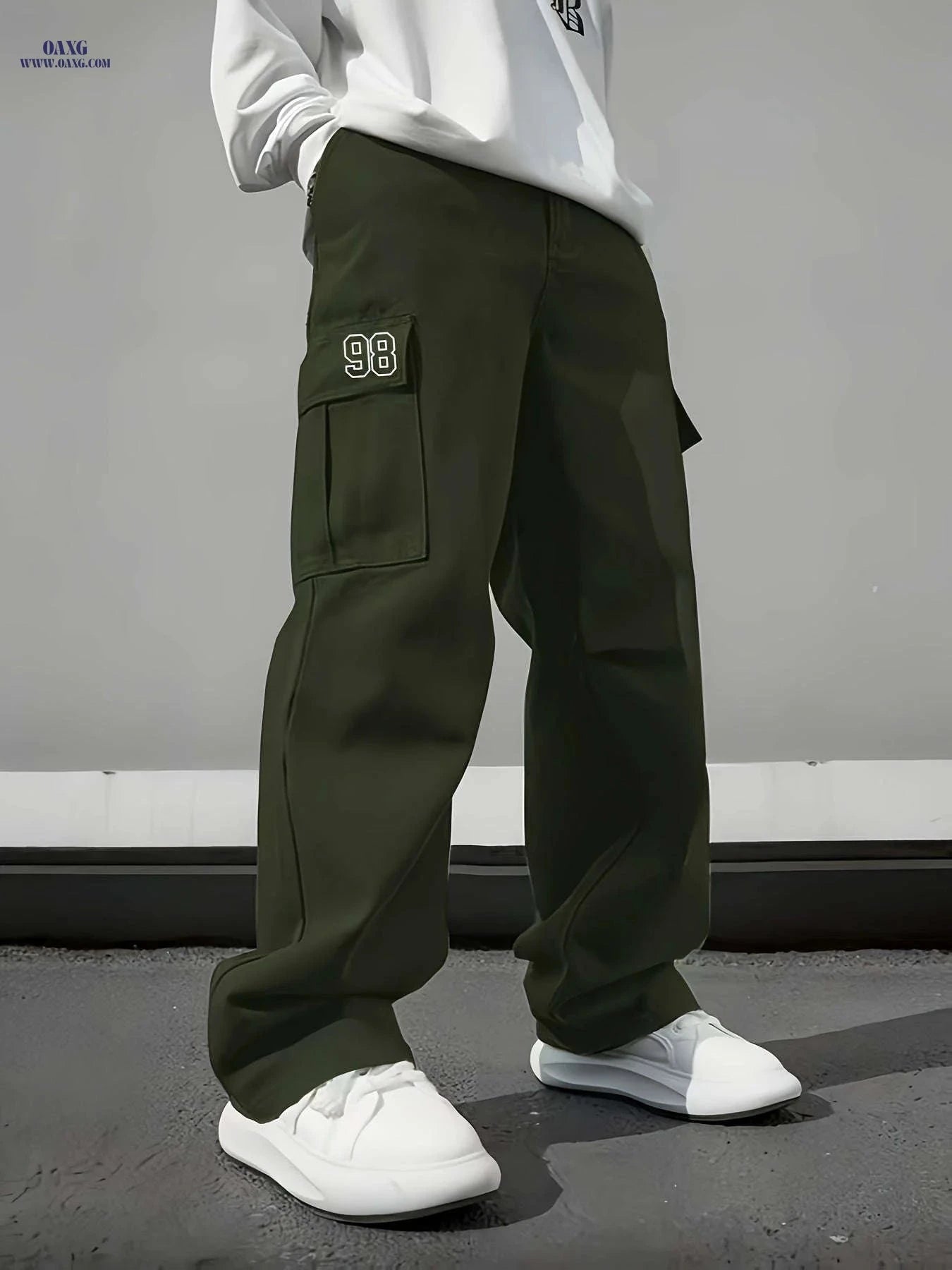 Men's Heavy-Duty Cargo Pants - All-Season Utility Workwear Trousers   OAXG 