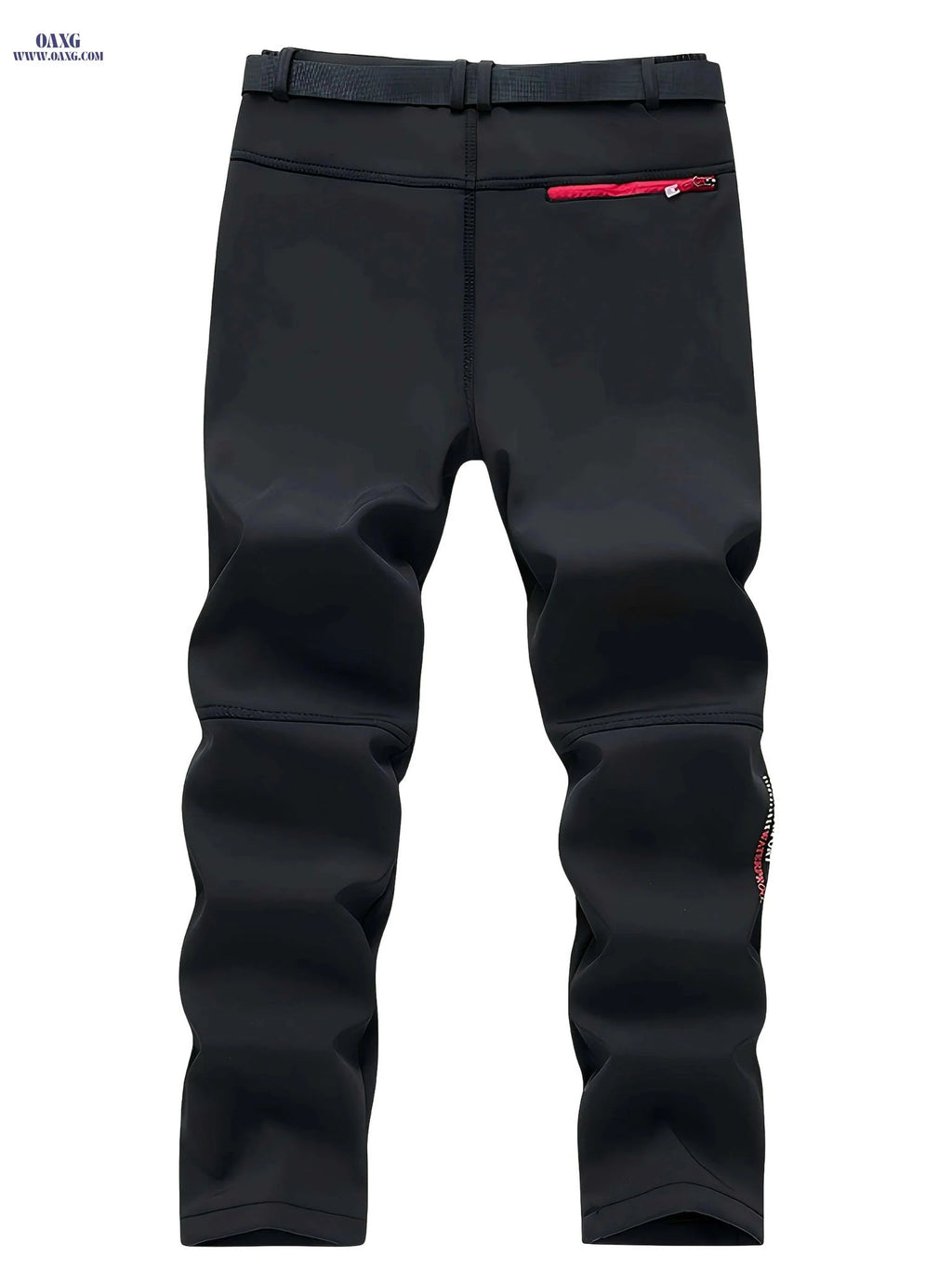 Men's Heavy-Duty Thermal Pants - Windproof, Adjustable Belt, Zippered Pockets   OAXG Black / XS
