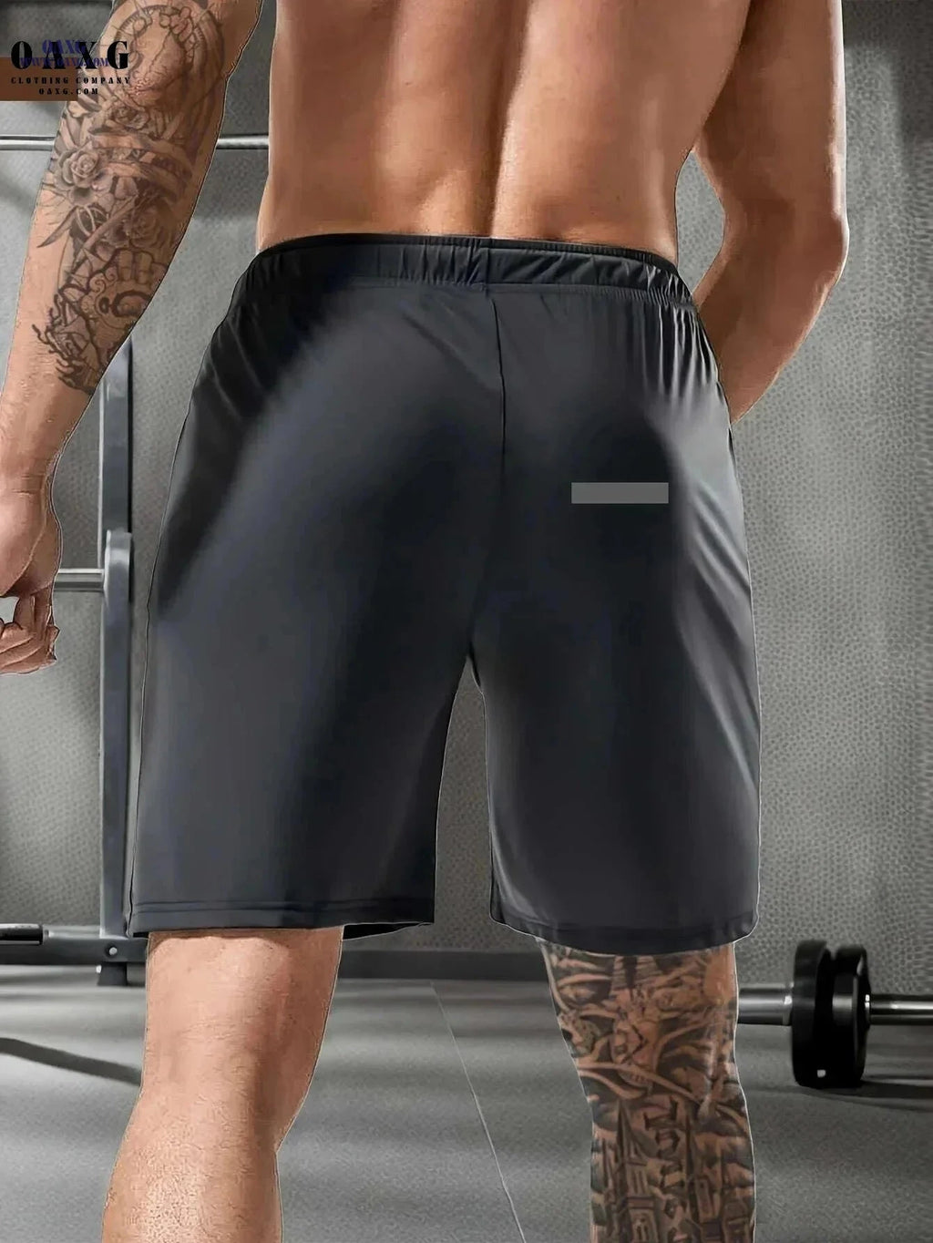 Men's High-Elastic Sports Shorts - Breathable with Zip Pockets   OAXG Black / FR XXS