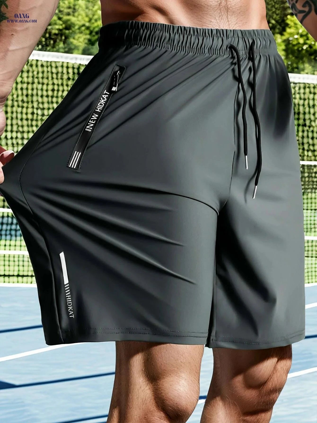 Men's High Elasticity Casual Sports Shorts - Moisture-Wicking & Breathable   OAXG Black / S
