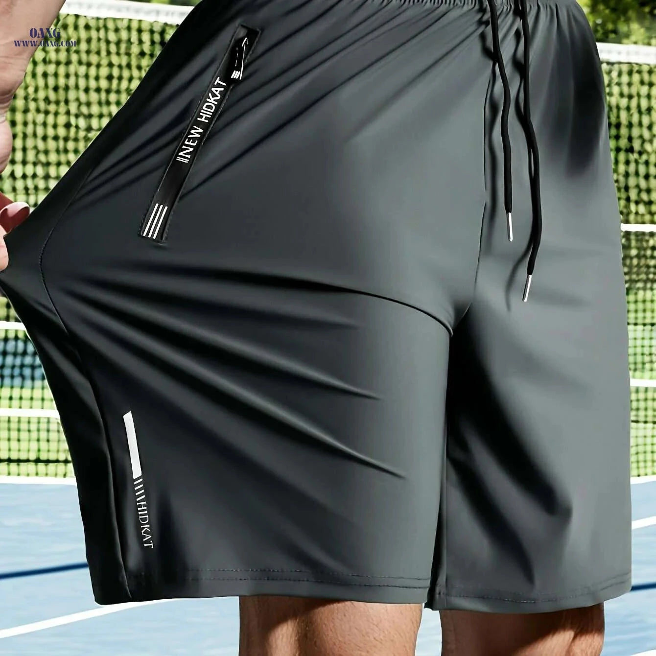 Men's High Elasticity Casual Sports Shorts - Moisture-Wicking & Breathable   OAXG Black / S