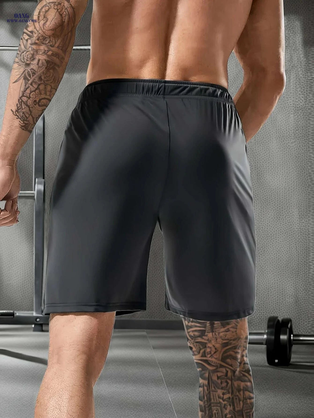 Men's High Elasticity Ice Sliky Fiber Shorts - Breathable, Zipper Pockets   OAXG Black / XXS