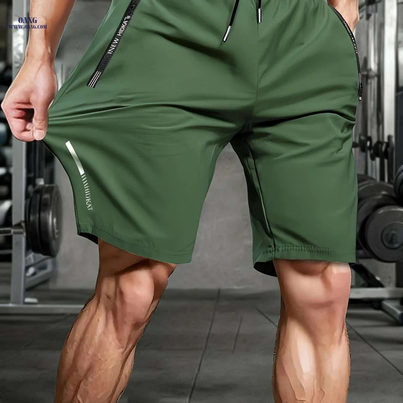 Men's High Elasticity Ice Sliky Fiber Shorts - Breathable, Zipper Pockets   OAXG Black / XXS