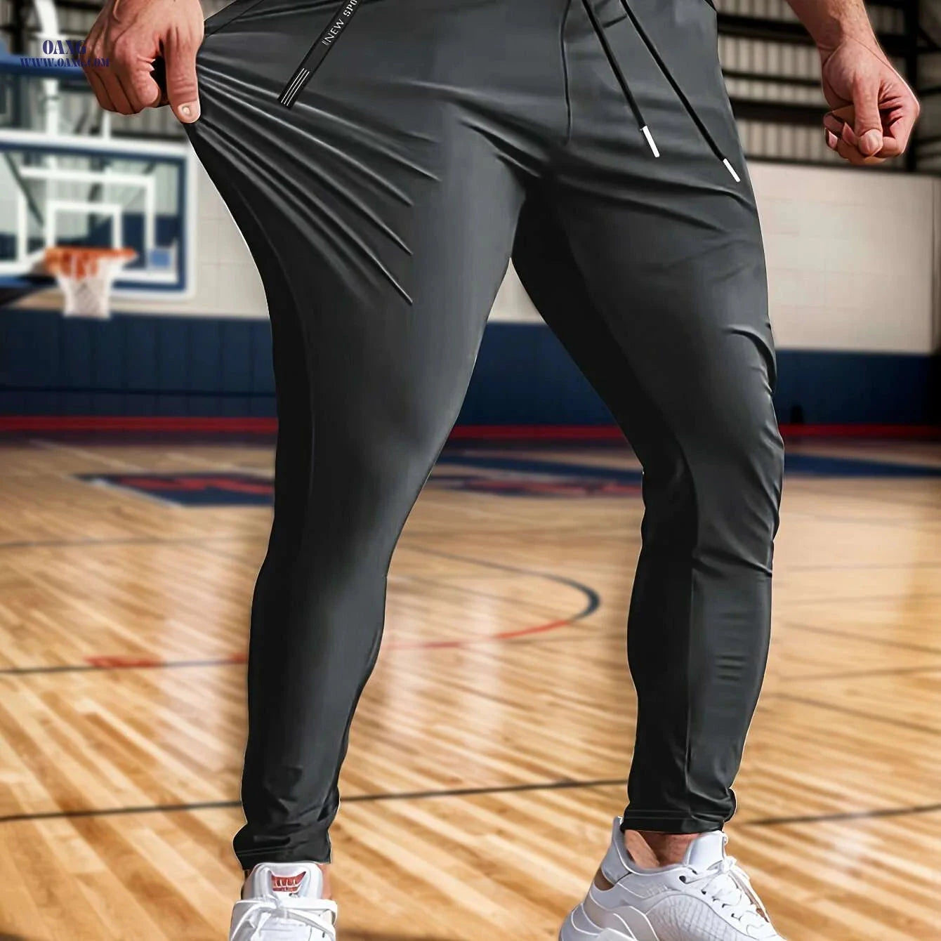 Men's High-Elasticity Sports Cropped Pants - Lightweight & Stylish   OAXG Black / XXS