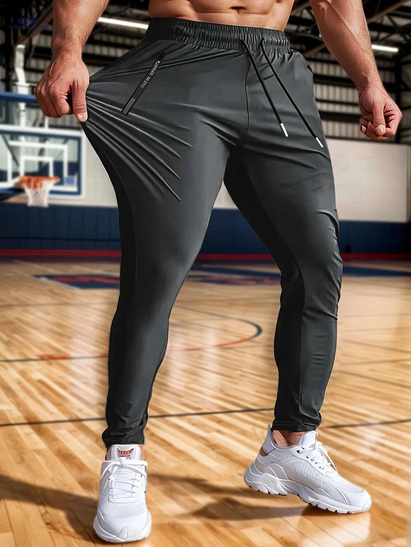 Men's High-Elasticity Sports Cropped Pants - Lightweight & Stylish   OAXG Black / XXS