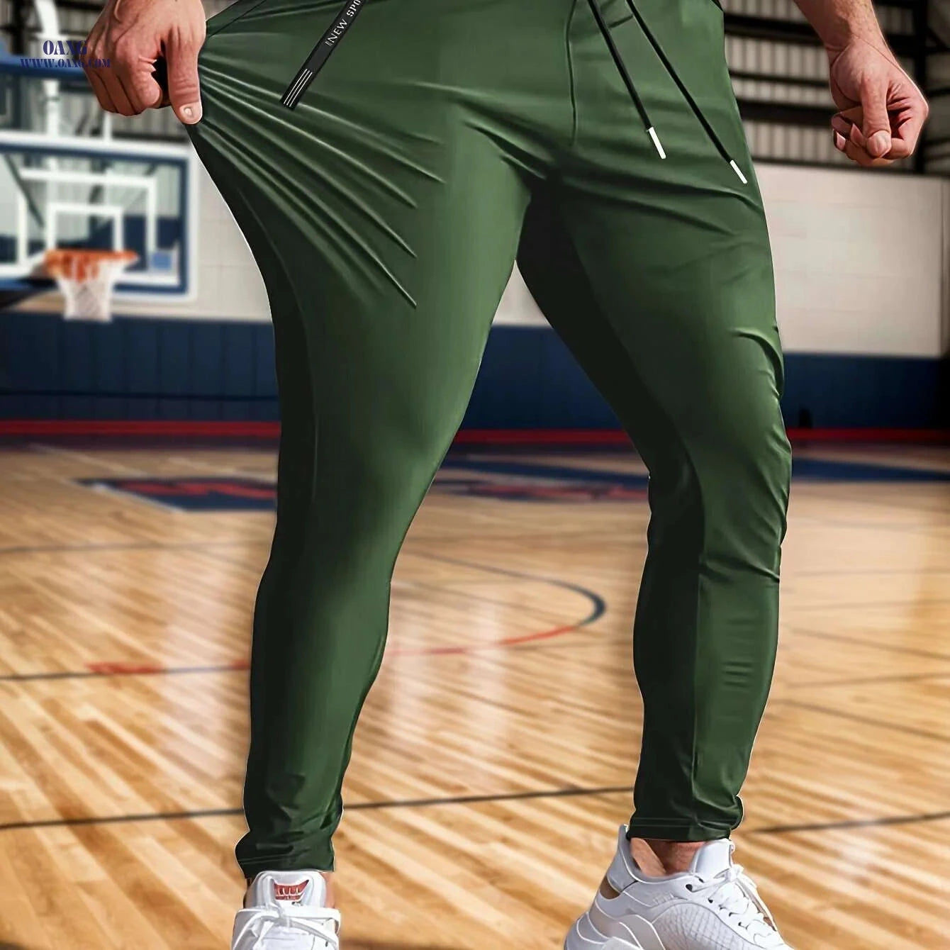 Men's High-Elasticity Sports Cropped Pants - Lightweight & Stylish   OAXG Black / XXS