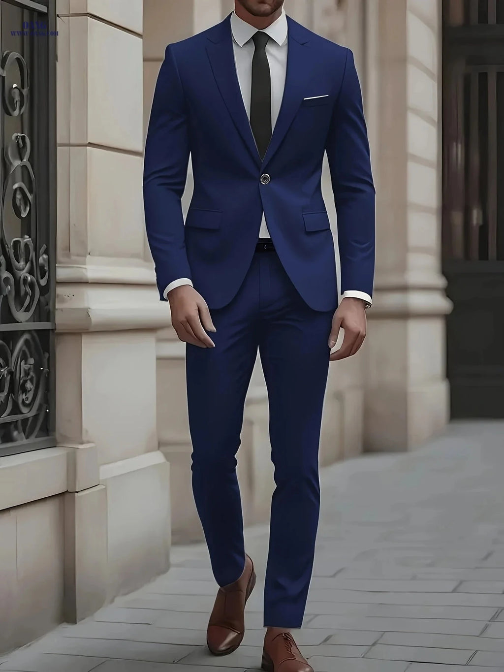 Men's High-End 2pcs Suit Set - Fashionable for Weddings & Parties   OAXG 