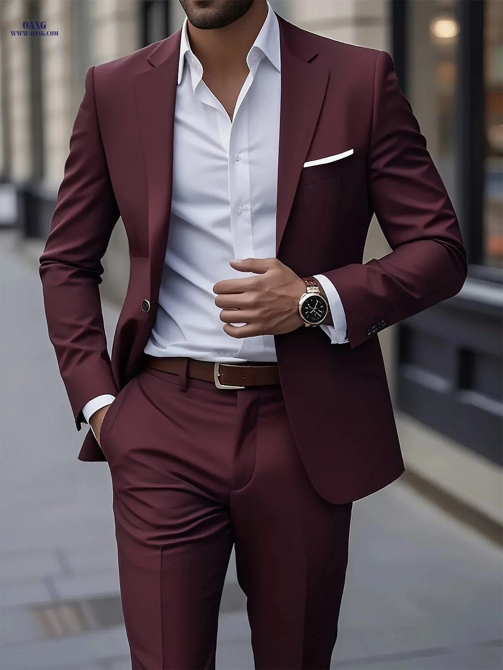 Men's High-End Two-Piece Suit - Formal Jacket & Pants Set   OAXG 