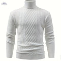Men's High Neck Turtleneck Sweater - Soft Stretchy Knit Pullover   OAXG 