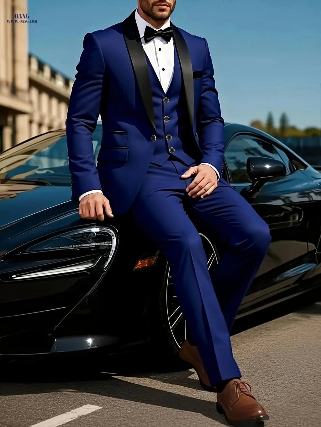 Men's High-Quality Three-Piece Suit - Perfect for Weddings & Events   OAXG 