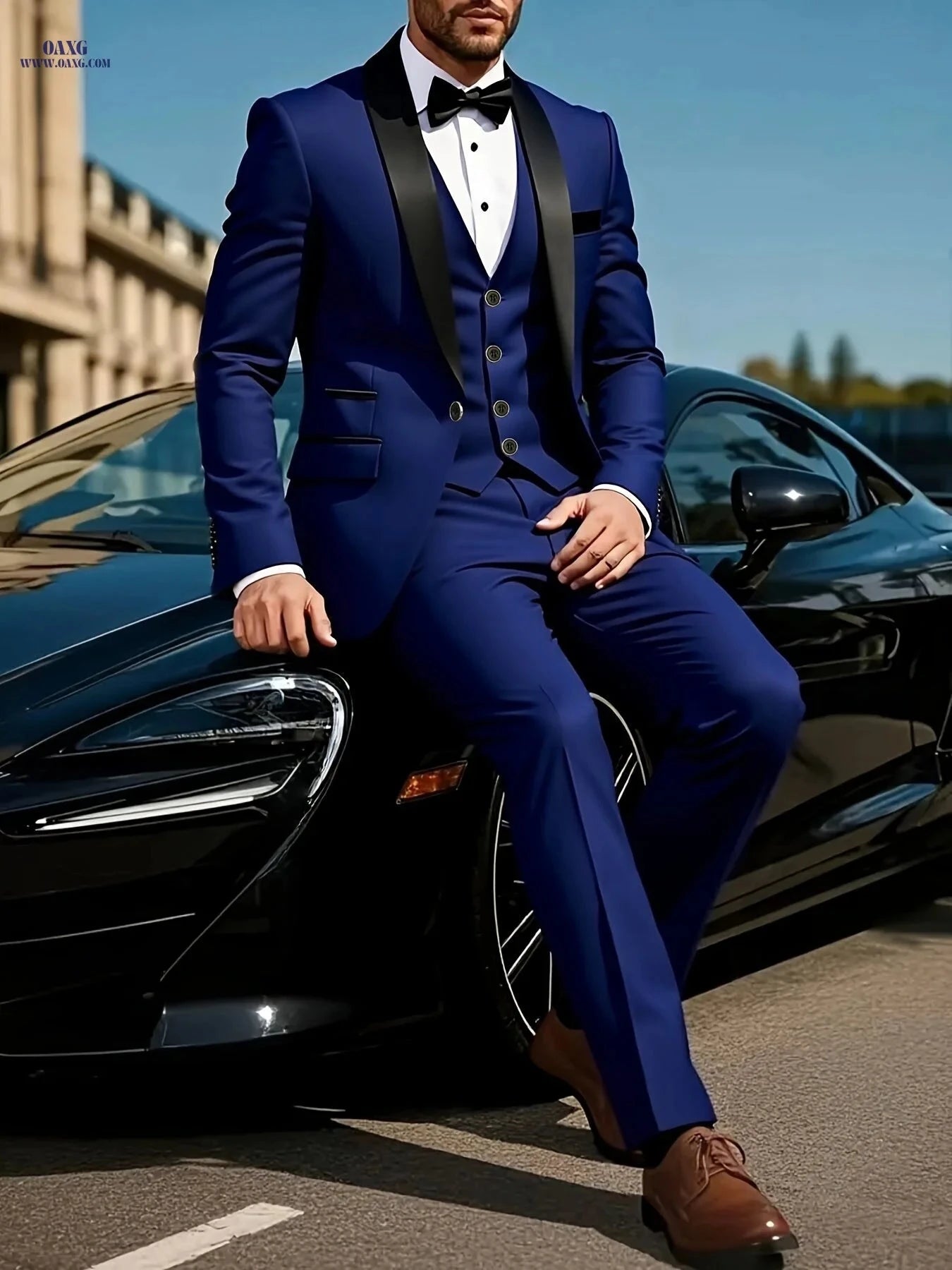 Men's High-Quality Three-Piece Suit - Perfect for Weddings & Events   OAXG 