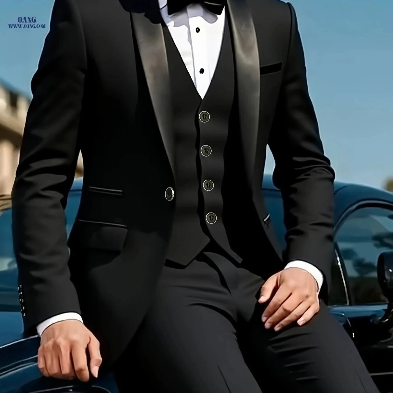 Men's High-Quality Three-Piece Suit - Perfect for Weddings & Events   OAXG 