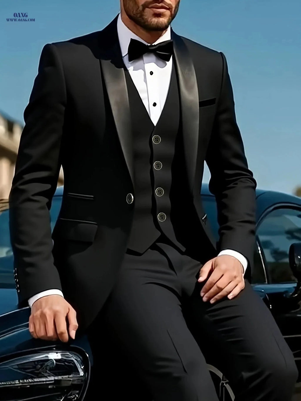 Men's High-Quality Three-Piece Suit - Perfect for Weddings & Events   OAXG 