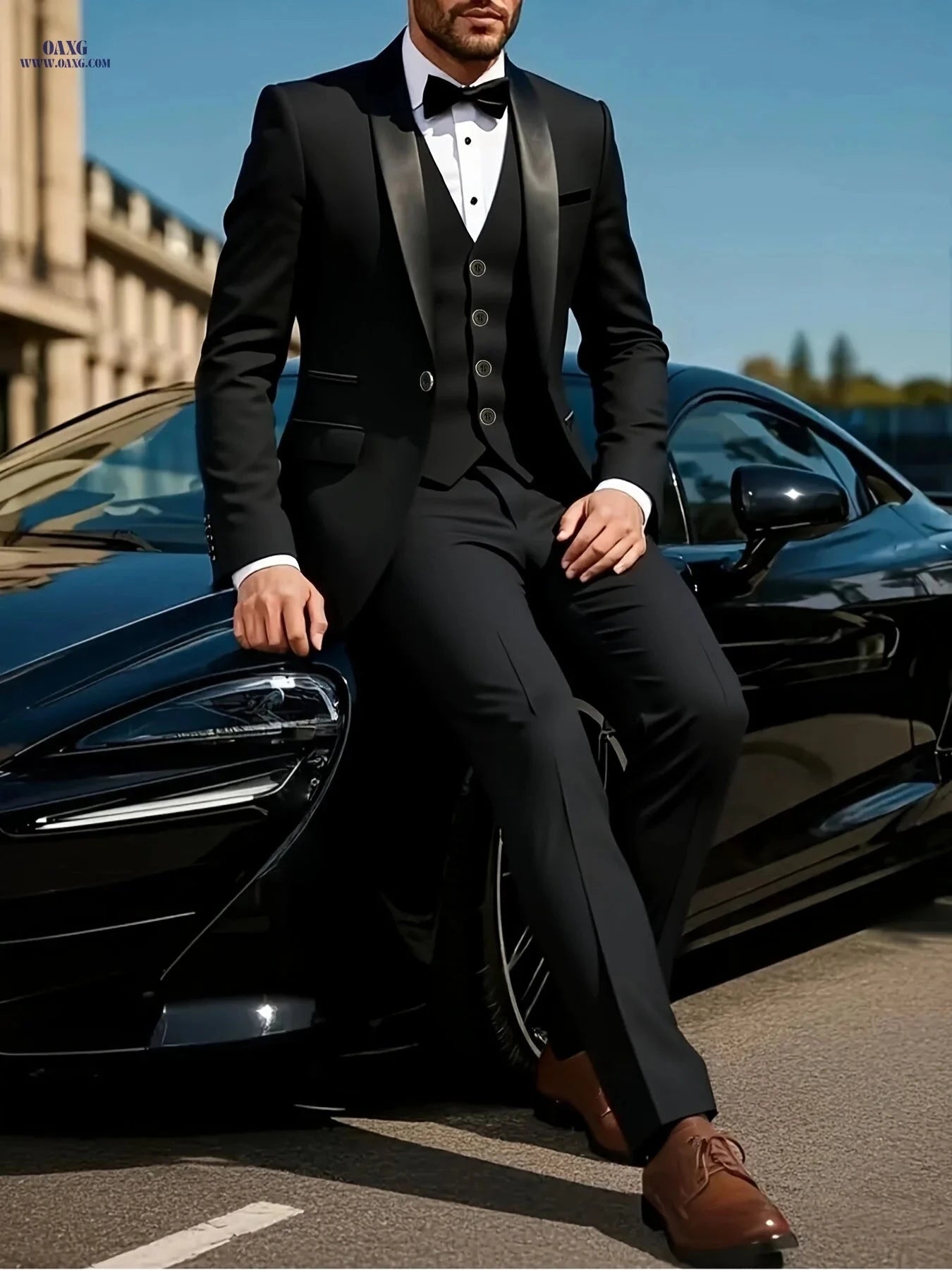 Men's High-Quality Three-Piece Suit - Perfect for Weddings & Events   OAXG 