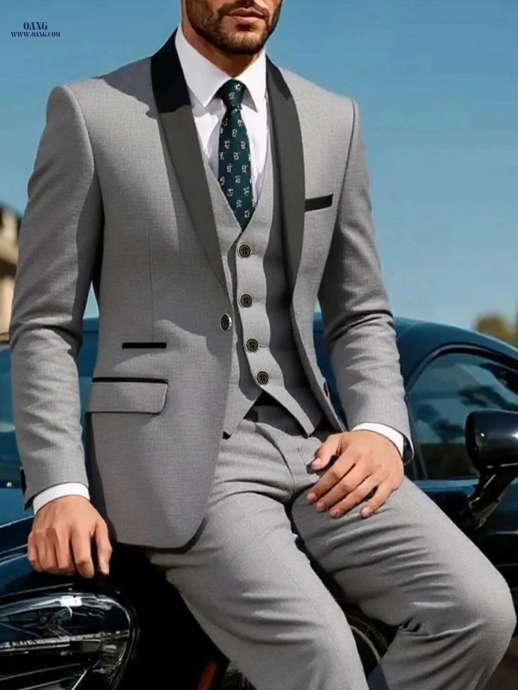 Men's High-Quality Three-Piece Suit - Perfect for Weddings & Events   OAXG 