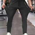 Men's High-Stretch Athletic Pants - Zipper Pockets for Running & Yoga   OAXG 