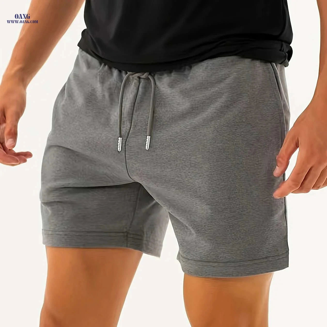 Men’s High-Waisted Athletic Gym Shorts - Quick-Dry & Pockets   OAXG 