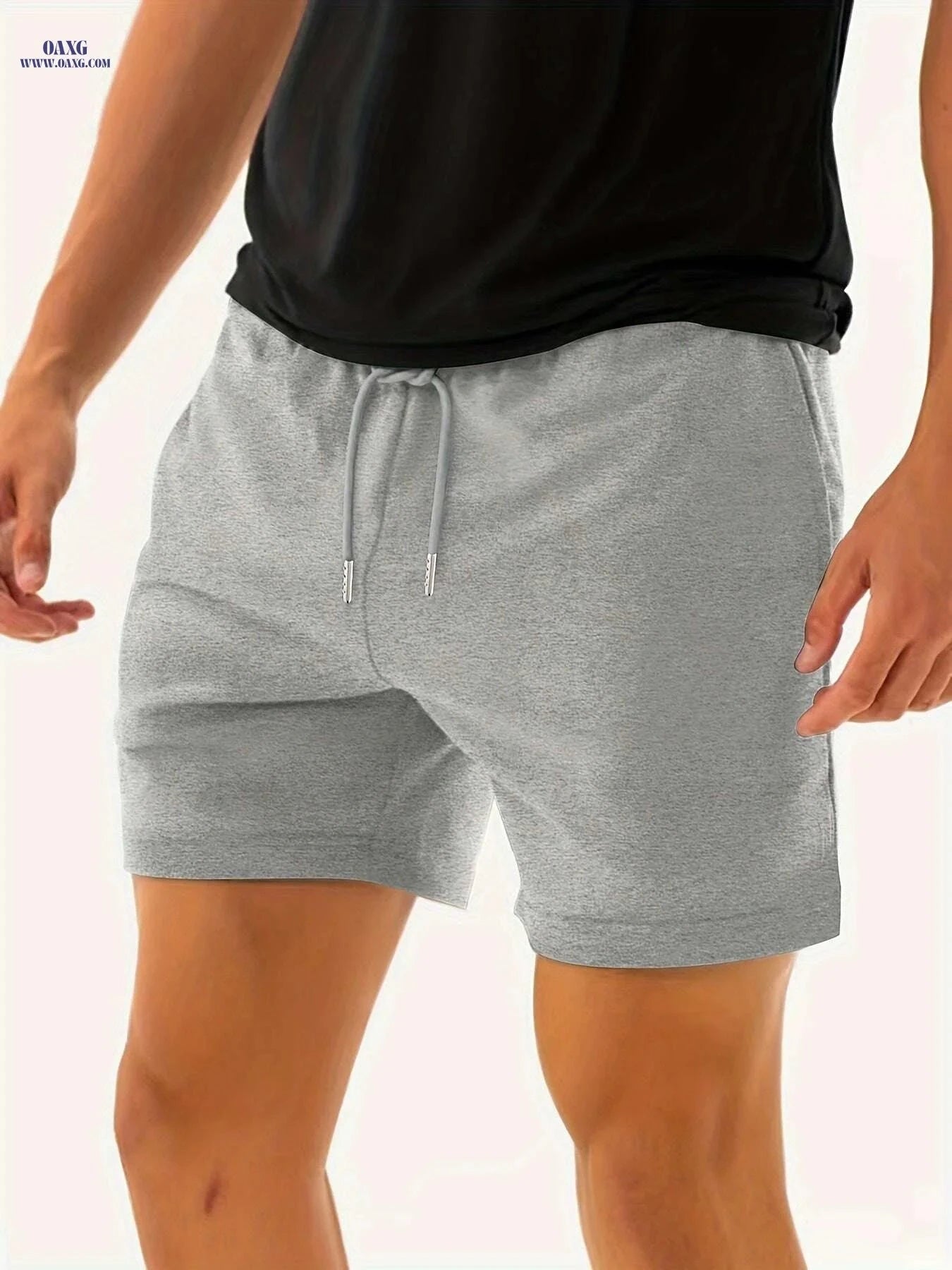 Men’s High-Waisted Athletic Gym Shorts - Quick-Dry & Pockets   OAXG Black / S