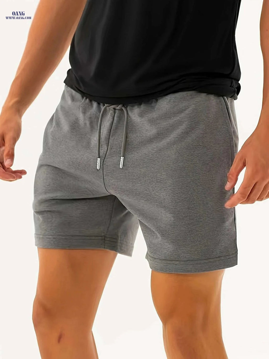 Men’s High-Waisted Athletic Gym Shorts - Quick-Dry & Pockets   OAXG Black / S