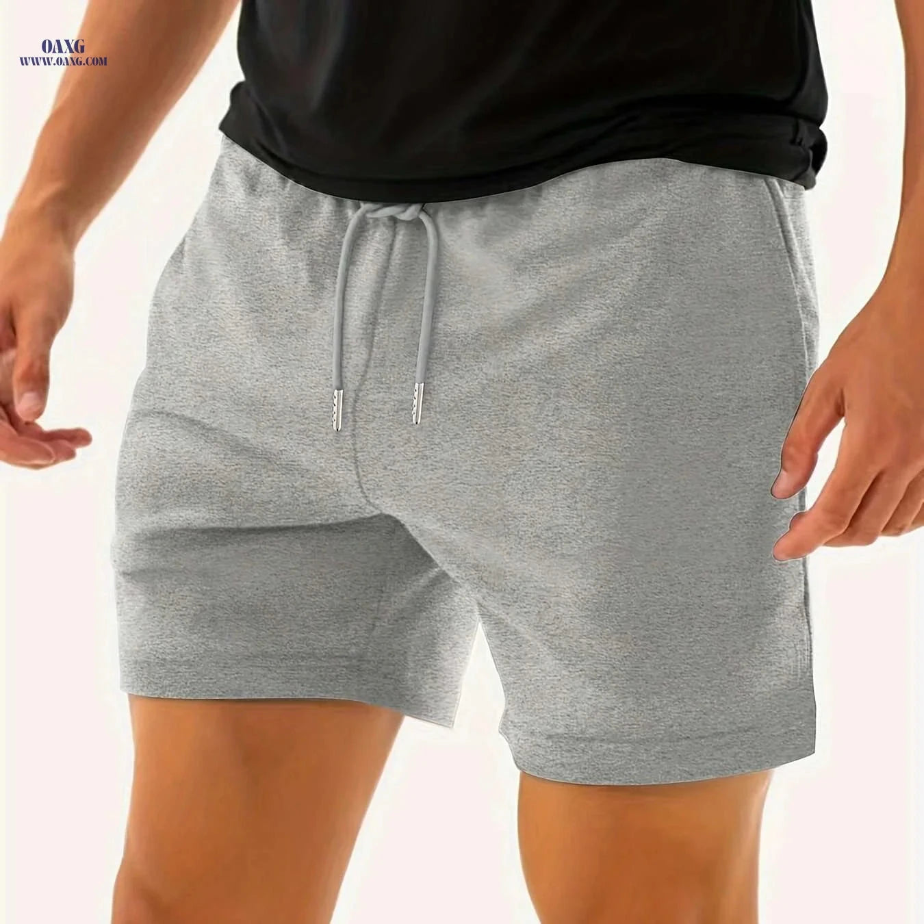 Men’s High-Waisted Athletic Gym Shorts - Quick-Dry & Pockets   OAXG Black / S
