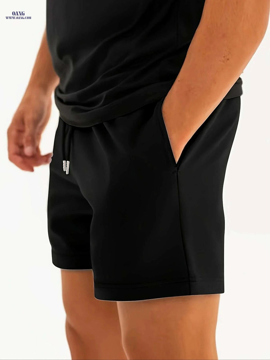 Men’s High-Waisted Athletic Gym Shorts - Quick-Dry & Pockets   OAXG Black / S