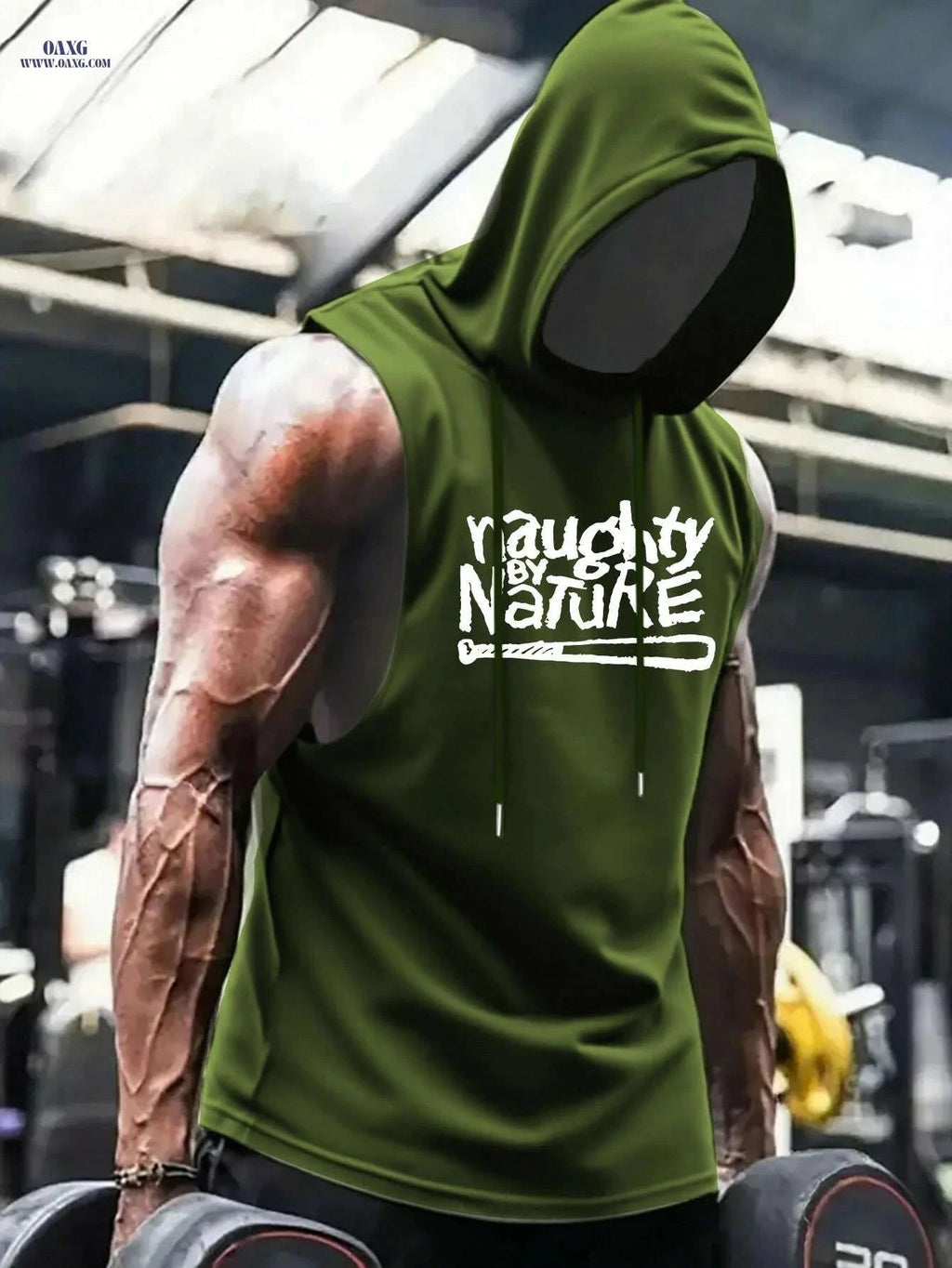 Men's Hooded Athletic Tank Top - Lightweight Sleeveless Gym Shirt   OAXG Black / S