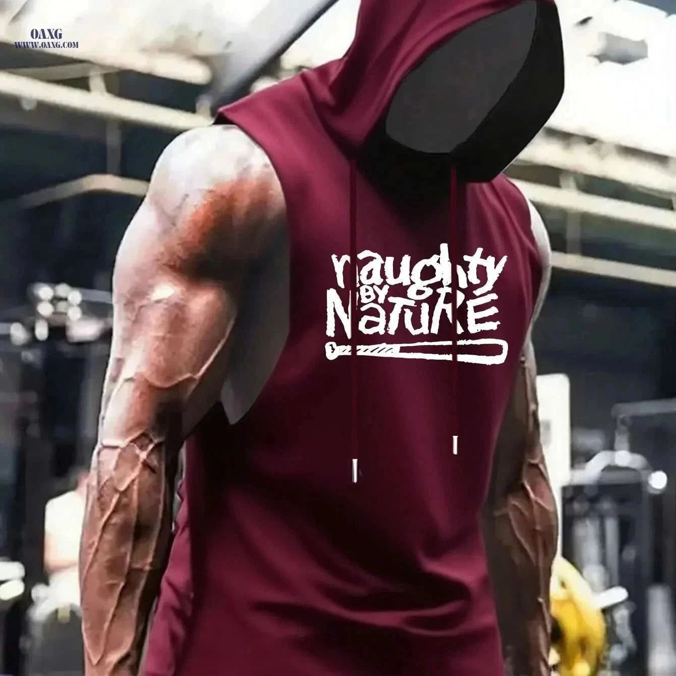 Men's Hooded Athletic Tank Top - Lightweight Sleeveless Gym Shirt   OAXG Black / S
