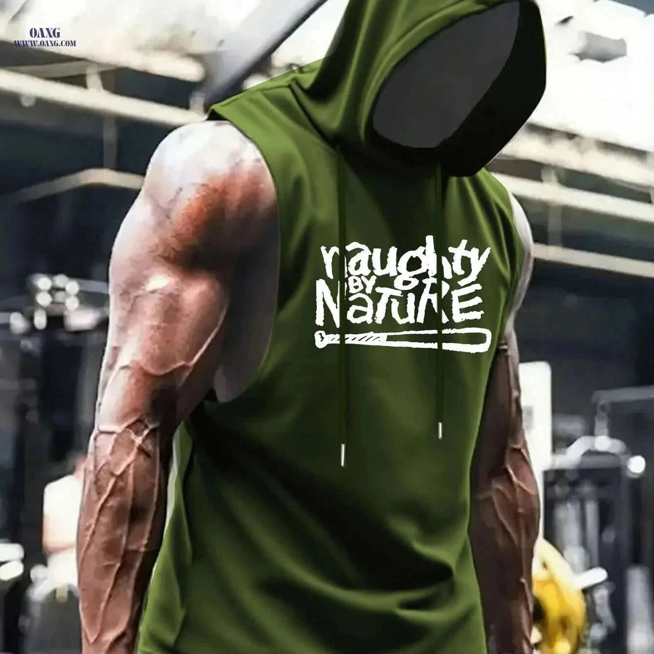 Men's Hooded Athletic Tank Top - Lightweight Sleeveless Gym Shirt   OAXG Black / S