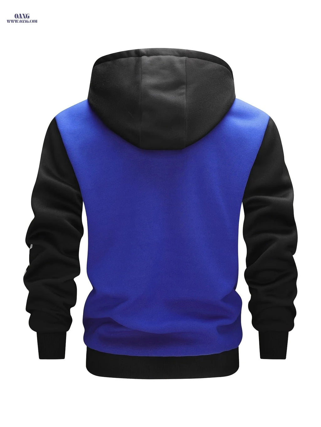 Men's Hooded Baseball Jacket - Casual Letter Print, 100% Polyester   OAXG 