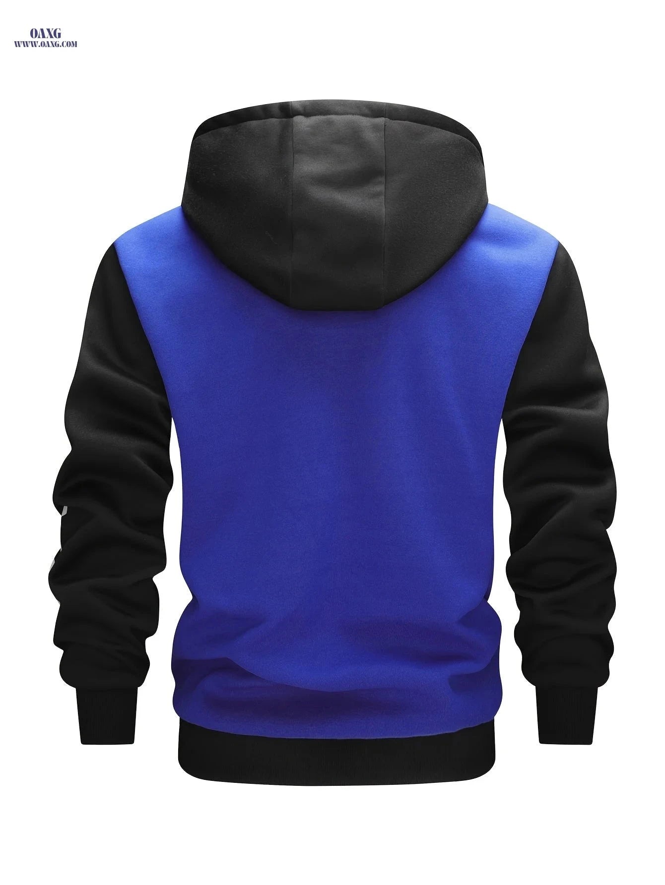 Men's Hooded Baseball Jacket - Casual Letter Print, 100% Polyester   OAXG 