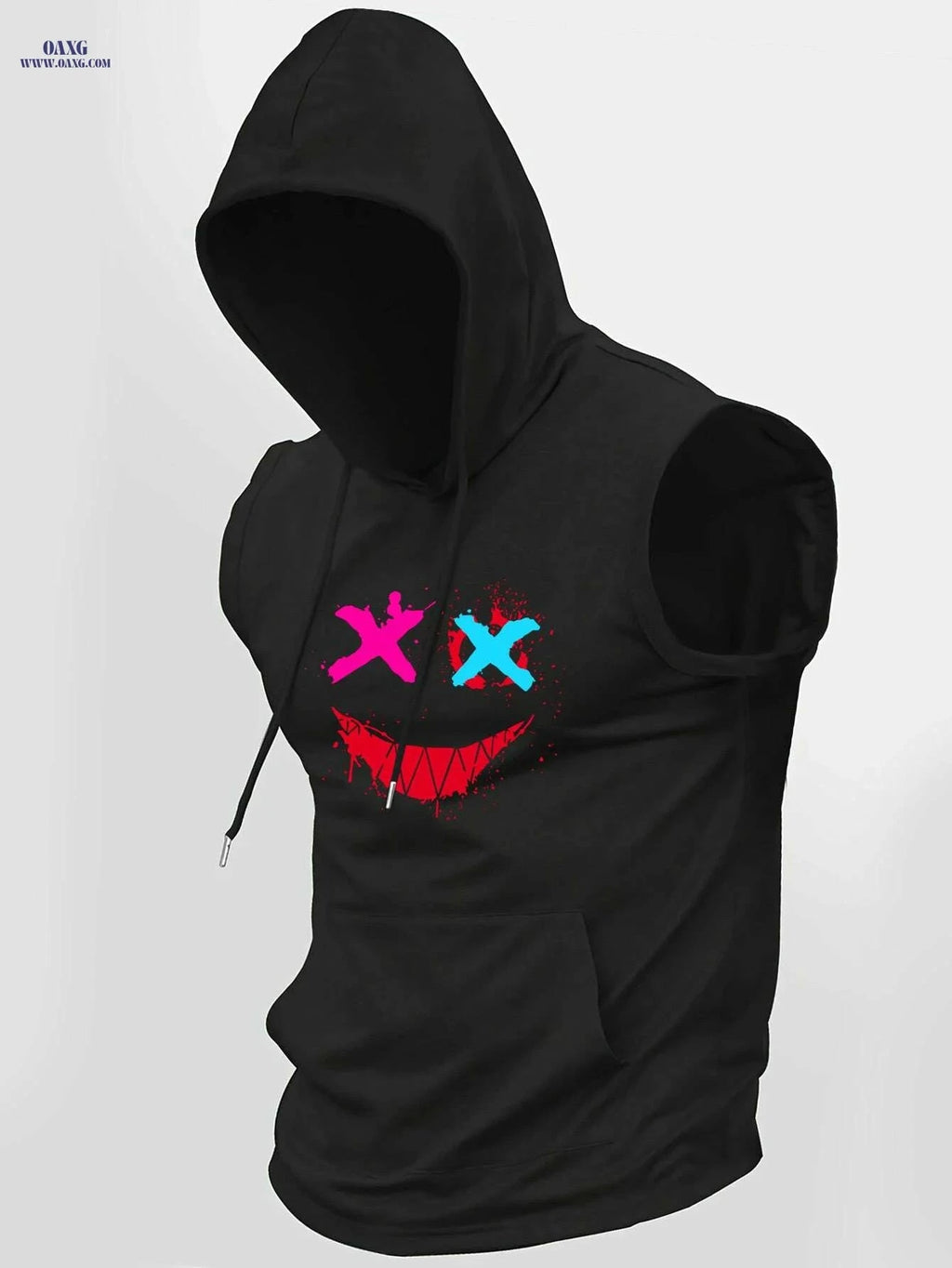 Men's Hooded Graphic Print Tank Top - Casual Sleeveless Summer Style   OAXG 