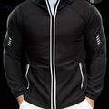 Men's Hooded Jackets - Comfortable, Reflective Zippers for Sports   OAXG 
