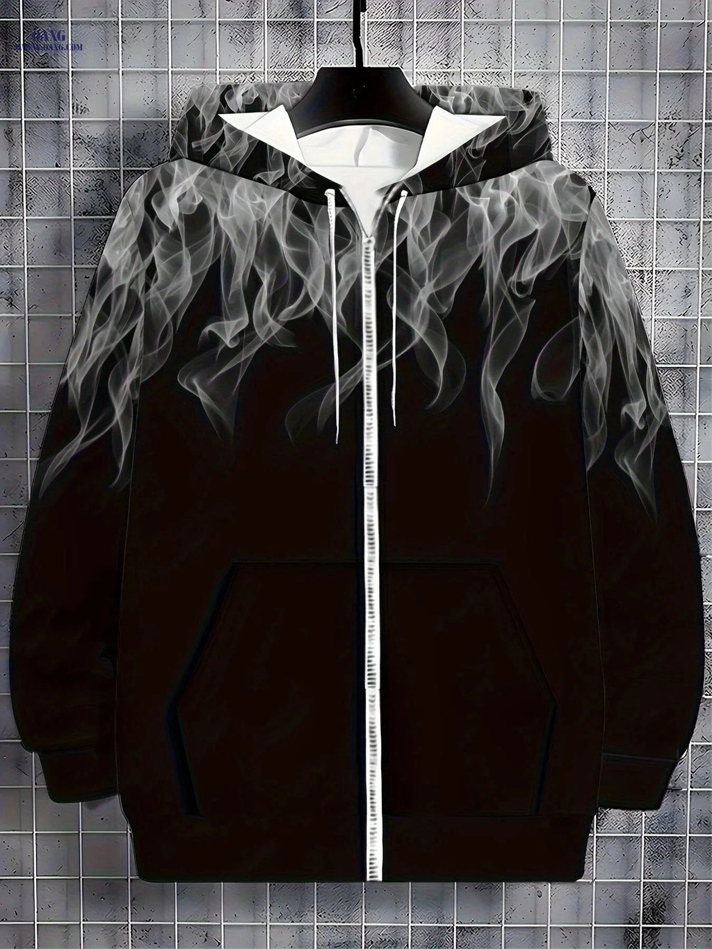 Men's Hooded Sweatshirt - Long Sleeve Zipper Casual Jacket   OAXG Black / FR M