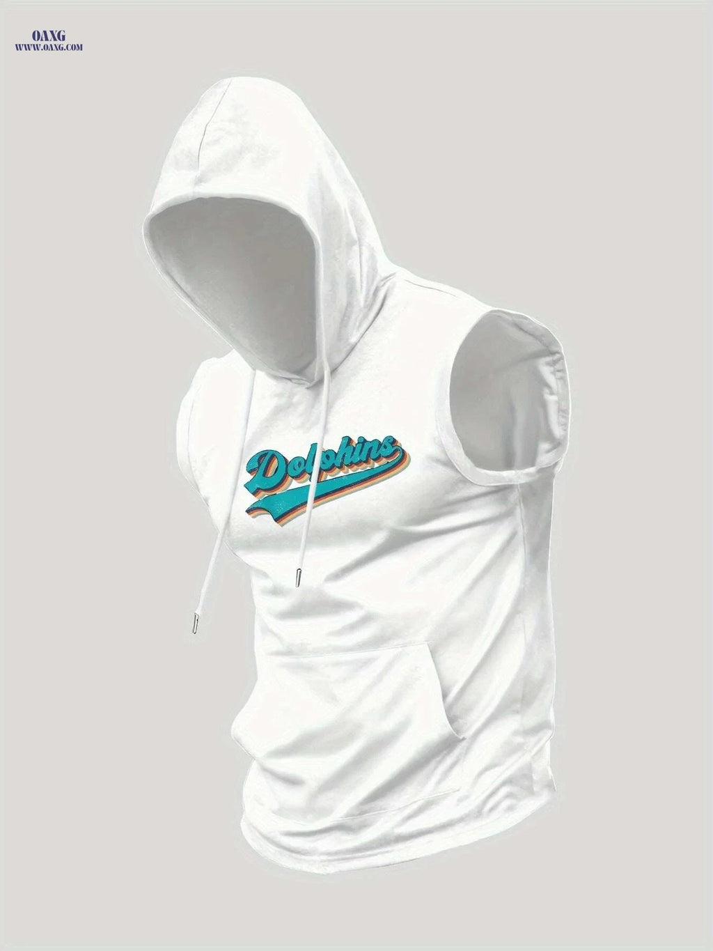 Men's Hooded Tank Top - Lightweight Sleeveless Workout Shirt   OAXG 