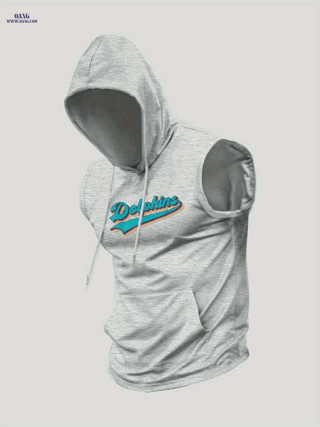 Men's Hooded Tank Top - Lightweight Sleeveless Workout Shirt   OAXG 