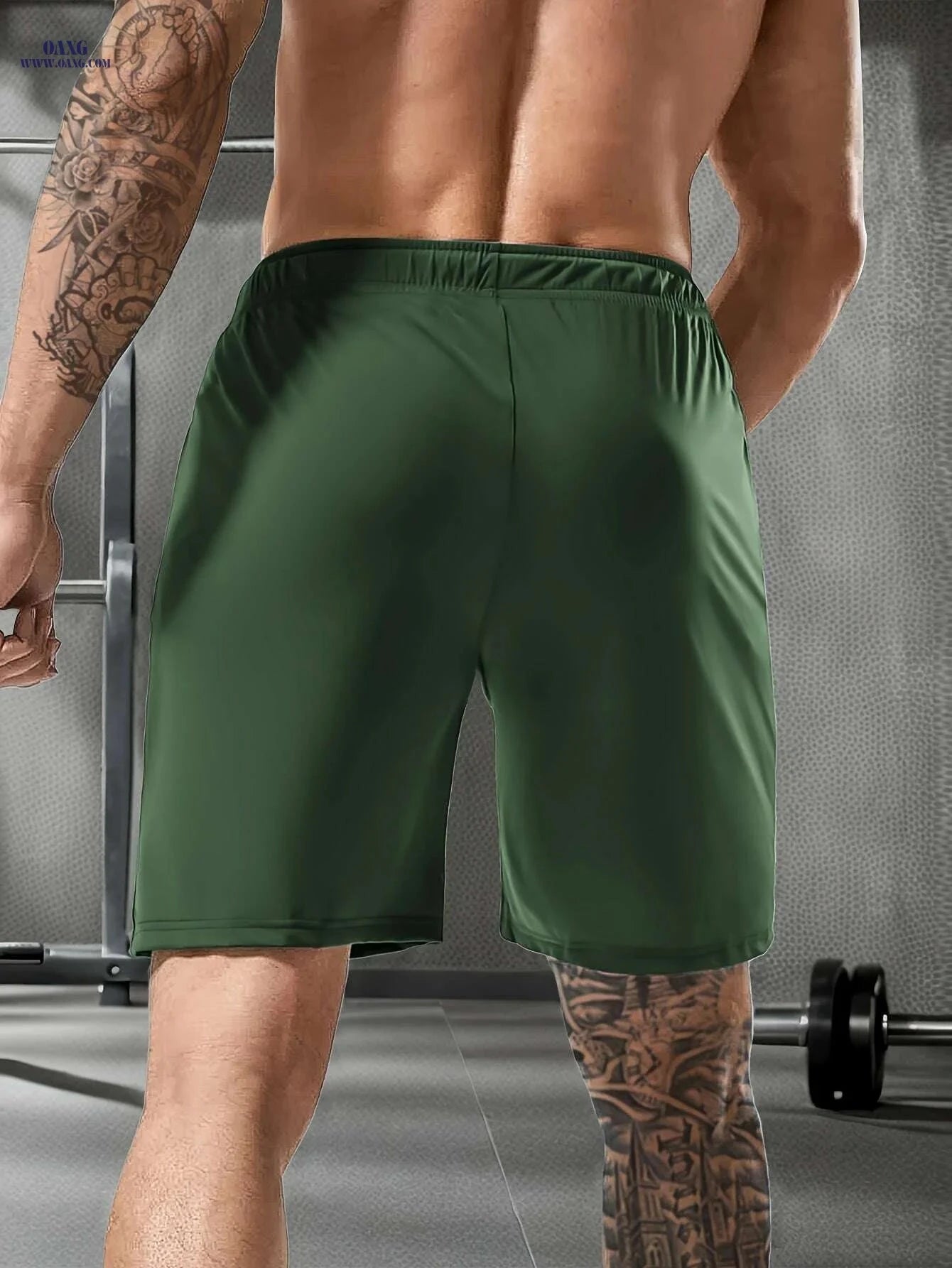 Men's Ice Silky Fiber Sports Shorts - Breathable, Zipper Pockets, Elastic   OAXG Black / XXS