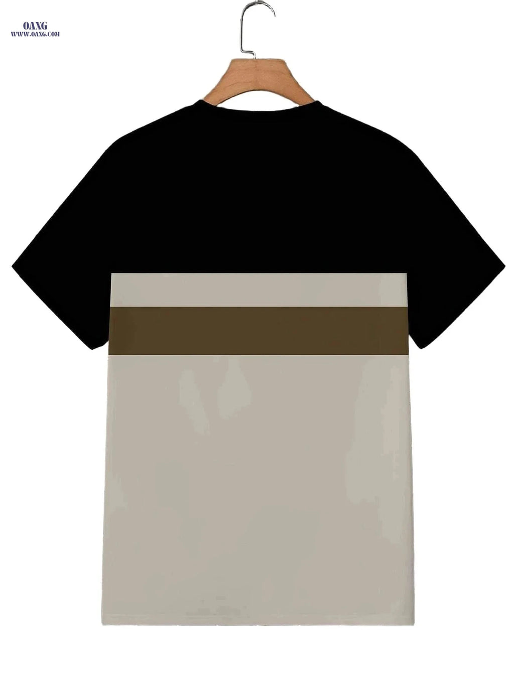 Men's Italian Flag Design T-Shirt - Casual Black & White Summer Wear   OAXG 