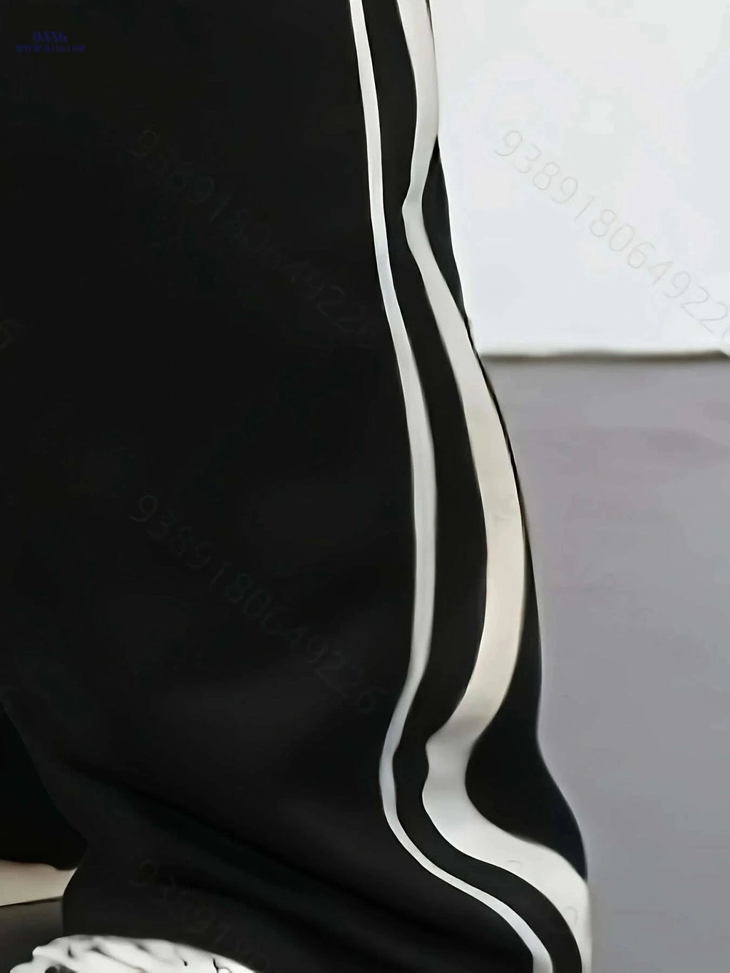 Men's Jogger Pants - Casual Fit with White Line Art Print, Pockets   OAXG 