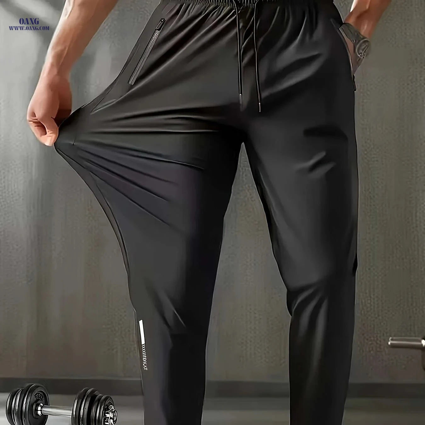 Men’s Joggers with Drawstring Waist – Breathable High-Elastic Fabric   OAXG 