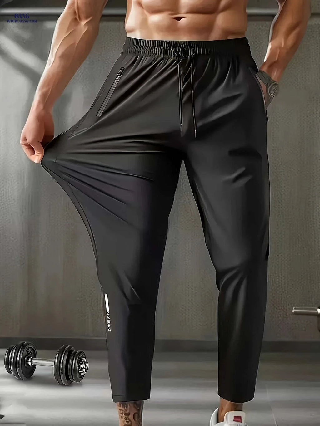 Men’s Joggers with Drawstring Waist – Breathable High-Elastic Fabric   OAXG 