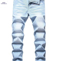 Men's Light Blue Stretch Slim Jeans - Casual, Comfortable Fit   OAXG Light Blue / 28