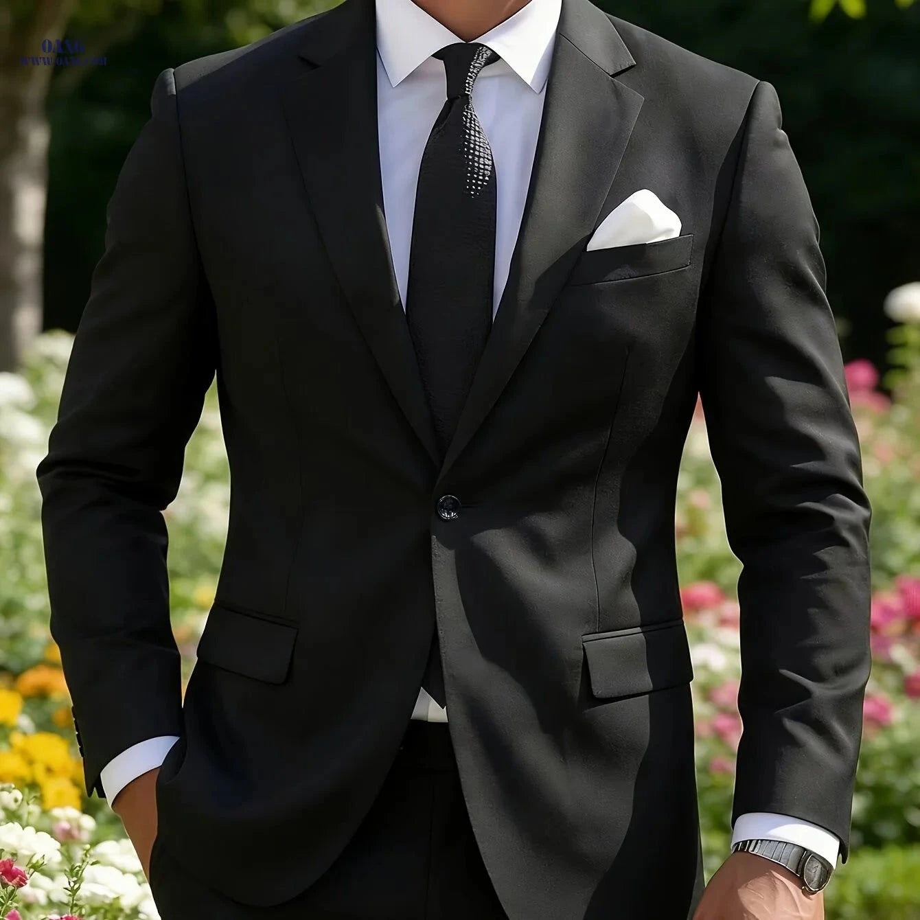 Men's Light Business Suit - 2pcs Traditional Attire for Weddings & Interviews   OAXG 