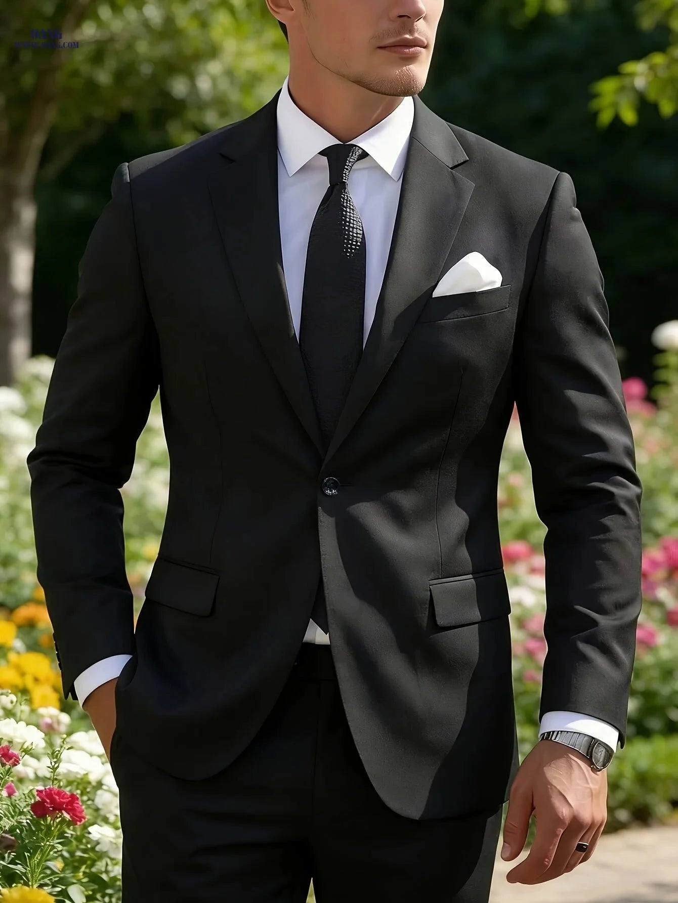 Men's Light Business Suit - 2pcs Traditional Attire for Weddings & Interviews   OAXG 