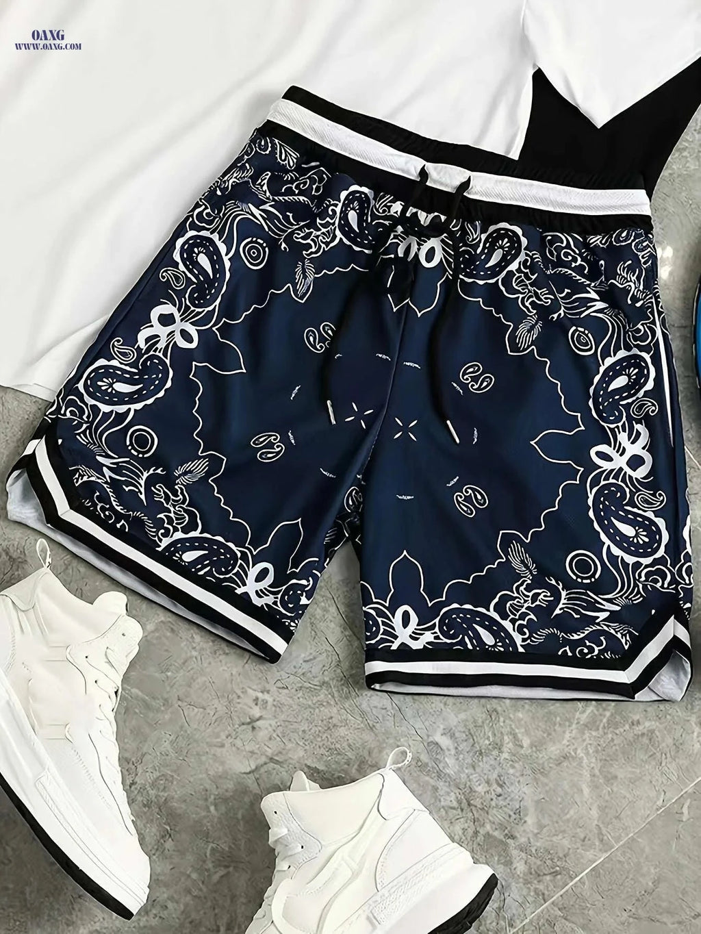 Men's Lightweight Athletic Shorts - Breathable Mesh with Pockets   OAXG Navy Blue / S