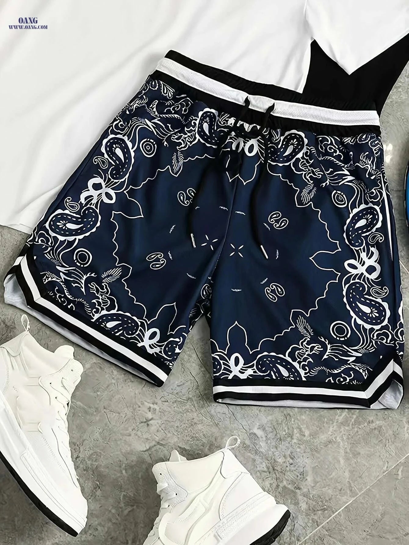 Men's Lightweight Athletic Shorts - Breathable Mesh with Pockets   OAXG Navy Blue / S