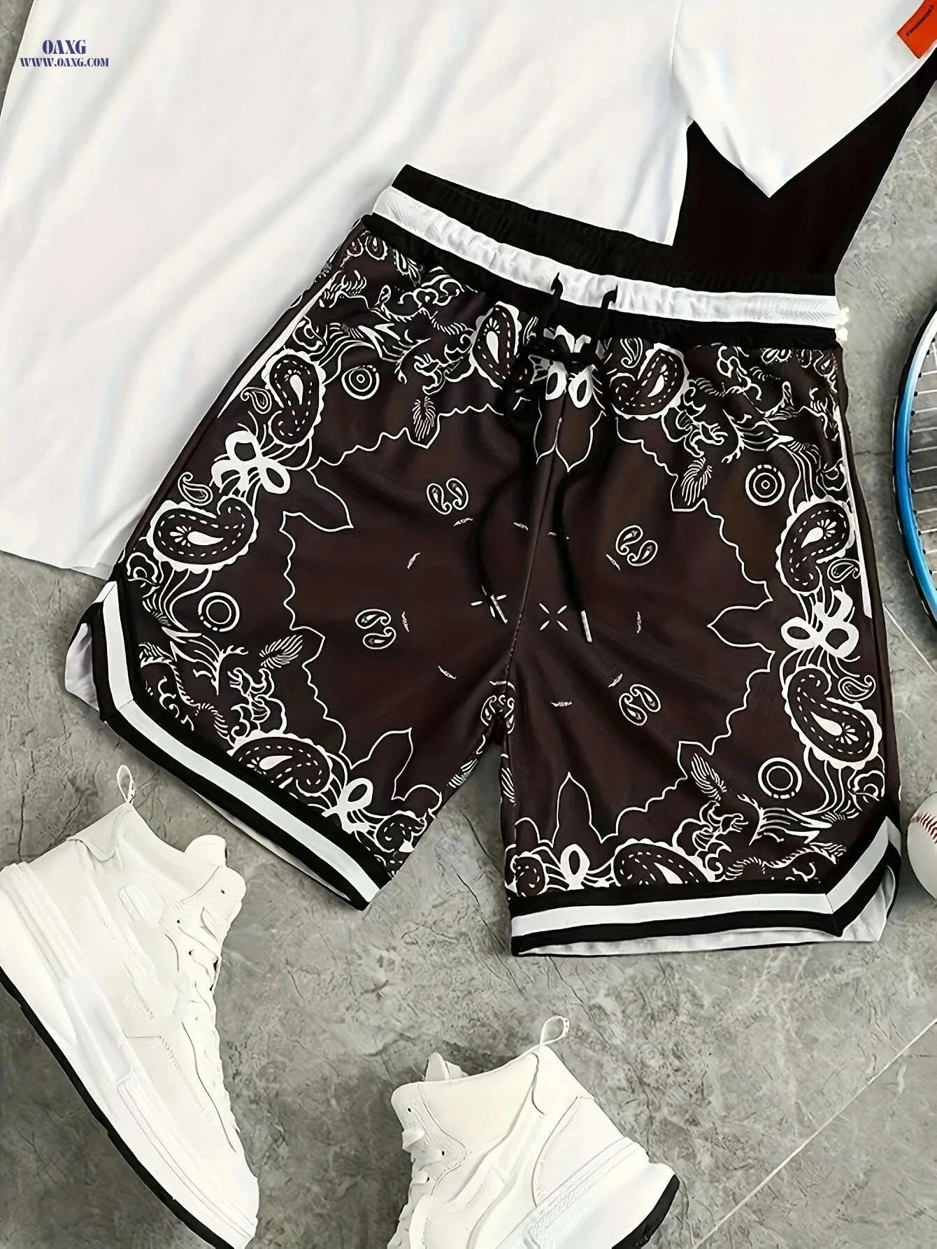 Men's Lightweight Athletic Shorts - Breathable Mesh with Pockets   OAXG 