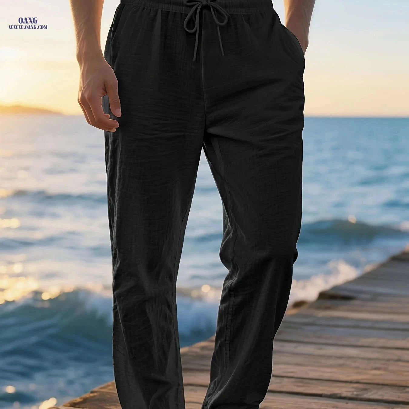 Men's Lightweight Breathable Casual Pants - Comfortable for Summer Wear   OAXG 