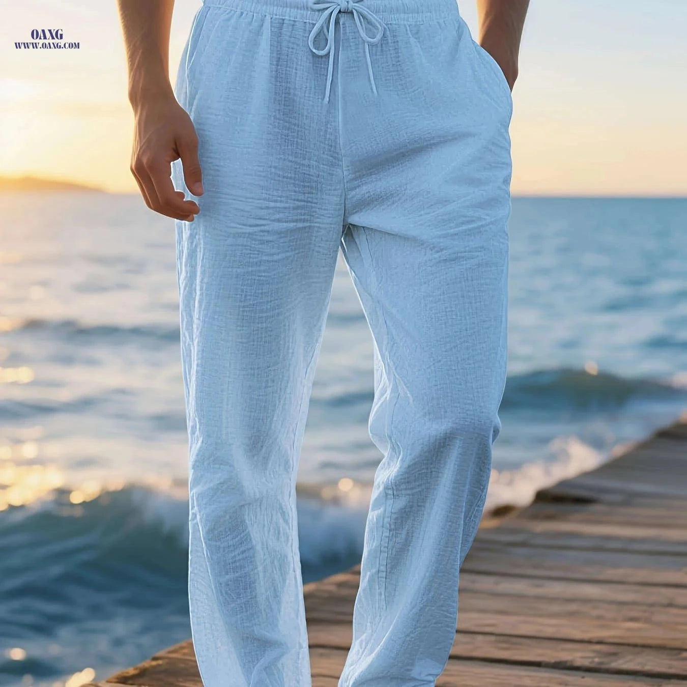 Men's Lightweight Breathable Casual Pants - Comfortable for Summer Wear   OAXG 