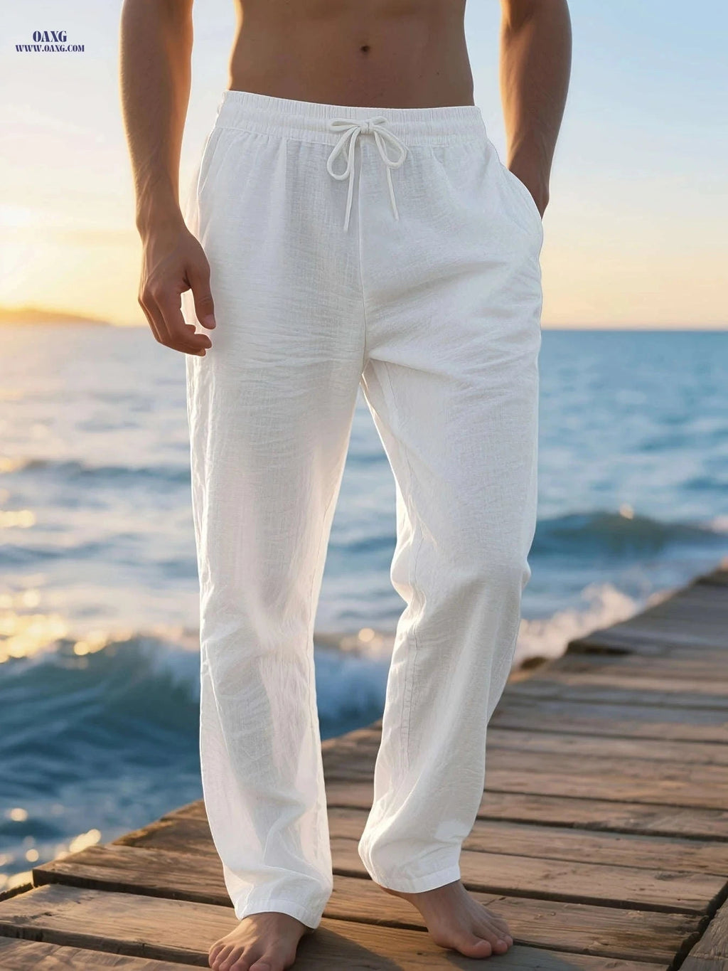 Men's Lightweight Breathable Casual Pants - Comfortable for Summer Wear   OAXG 